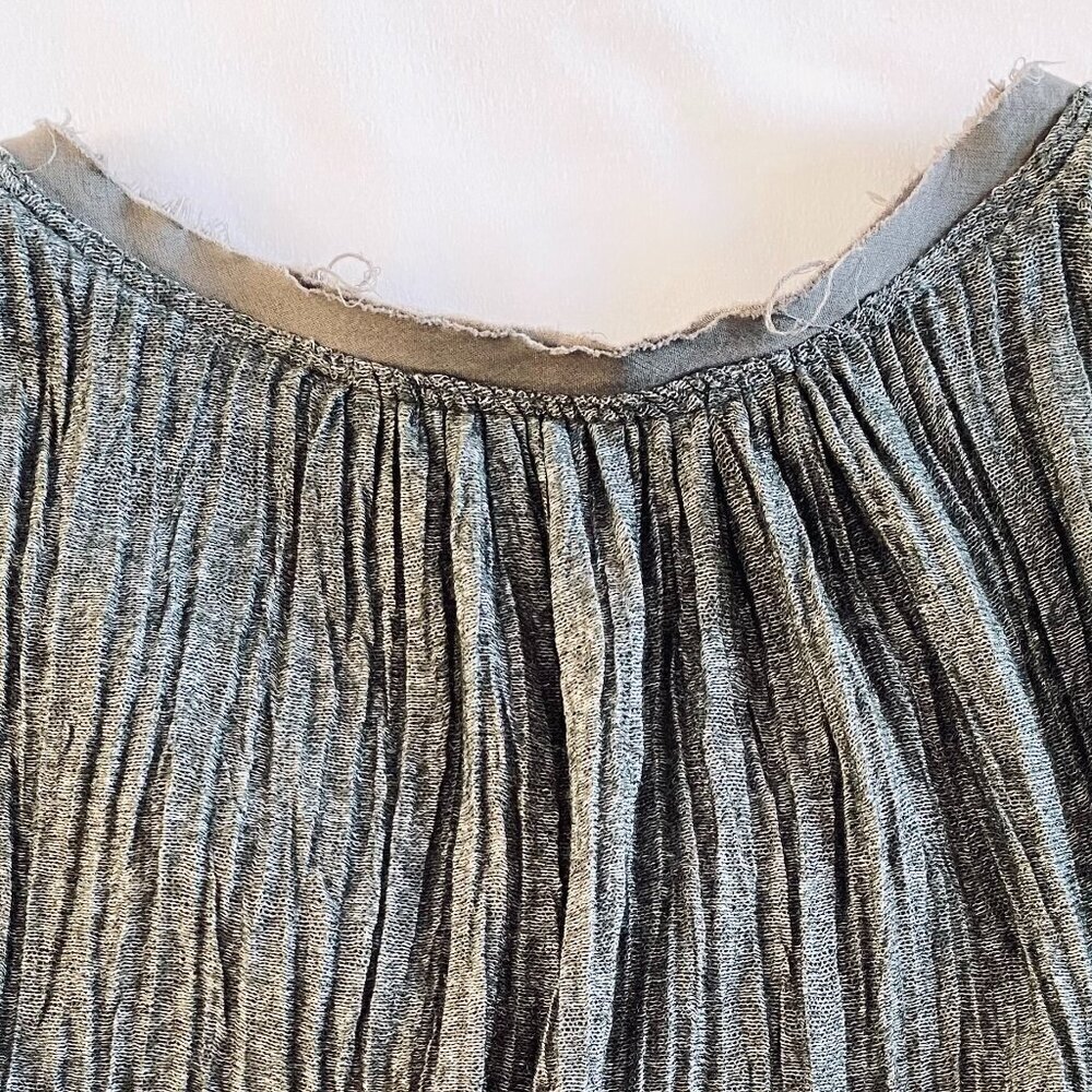 Swing halter top Small green boho crinkle festival - Picture 7 of 10